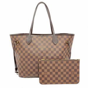 LOUIS VUITTON Brown Damier Neverfull MM Tote Bag